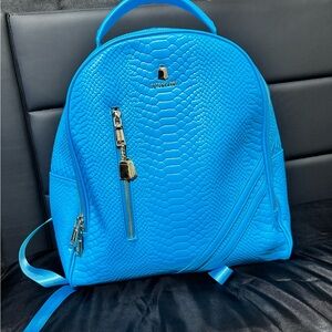 Tote&Carry Electric Blue Textured Women's Backpack